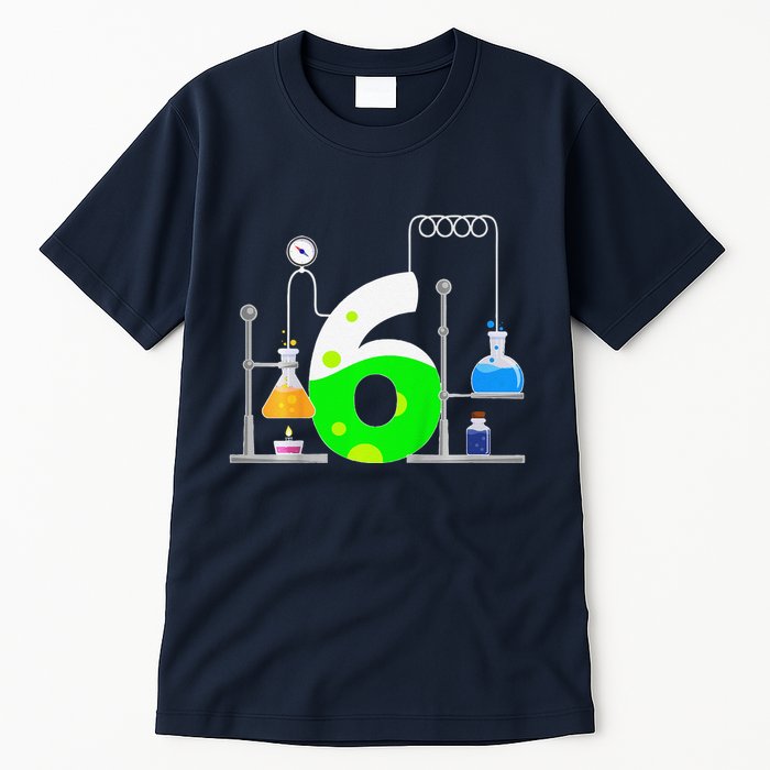 Scientist 6 Years Old 6th Birthday Experiments Science Tall T-Shirt