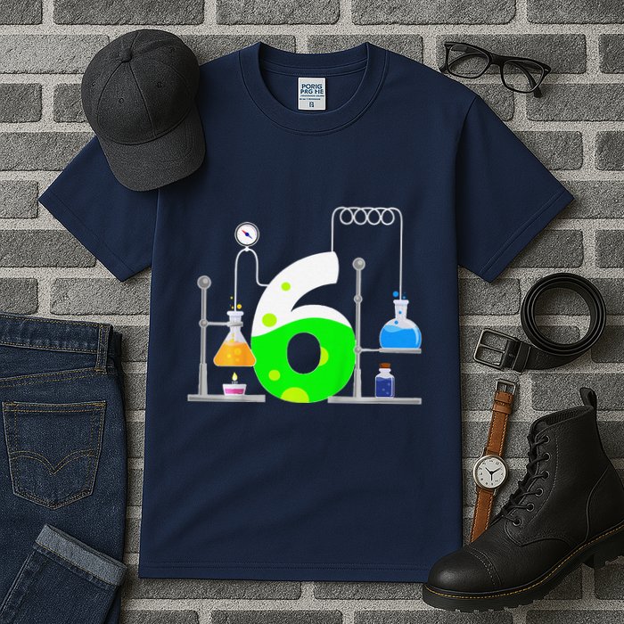 Scientist 6 Years Old 6th Birthday Experiments Science Tall T-Shirt