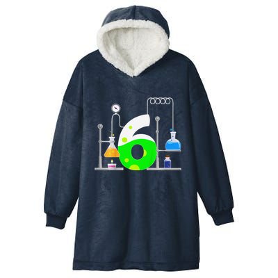 Scientist 6 Years Old 6th Birthday Experiments Science Hooded Wearable Blanket