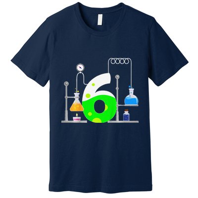 Scientist 6 Years Old 6th Birthday Experiments Science Premium T-Shirt