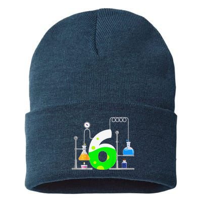 Scientist 6 Years Old 6th Birthday Experiments Science Sustainable Knit Beanie