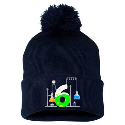 Scientist 6 Years Old 6th Birthday Experiments Science Pom Pom 12in Knit Beanie