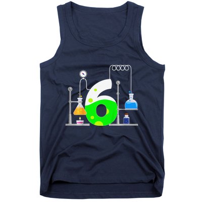 Scientist 6 Years Old 6th Birthday Experiments Science Tank Top