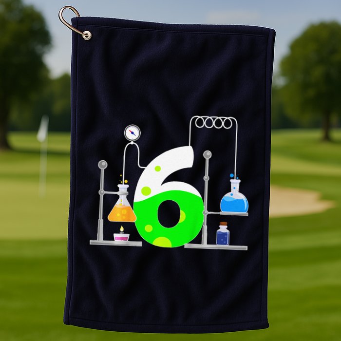 Scientist 6 Years Old 6th Birthday Experiments Science Golf Towel