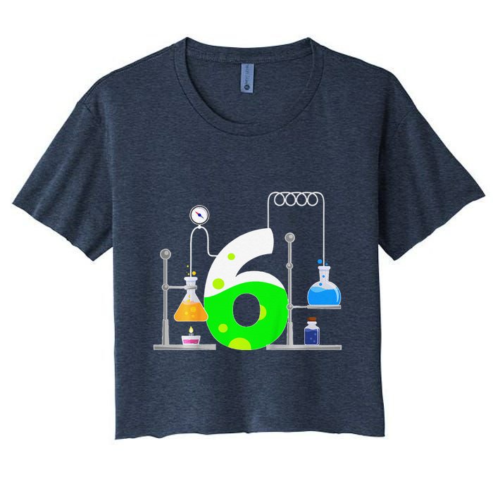 Scientist 6 Years Old 6th Birthday Experiments Science Crop Top