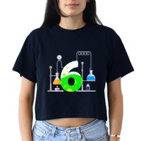 Scientist 6 Years Old 6th Birthday Experiments Science Crop Top