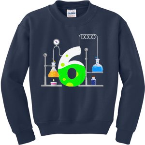 Scientist 6 Years Old 6th Birthday Experiments Science Kids Sweatshirt