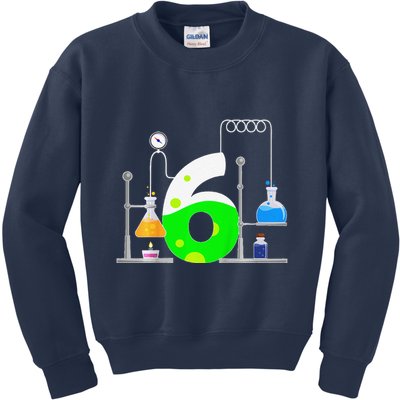 Scientist 6 Years Old 6th Birthday Experiments Science Kids Sweatshirt