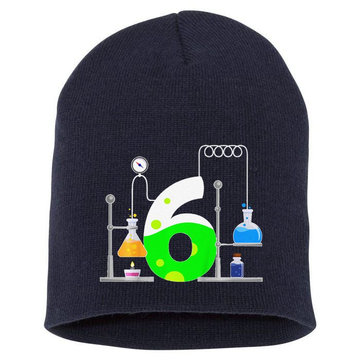 Scientist 6 Years Old 6th Birthday Experiments Science Short Acrylic Beanie
