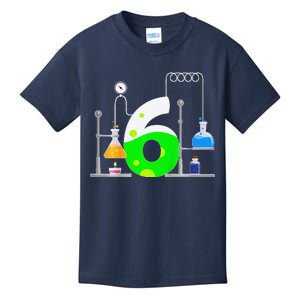 Scientist 6 Years Old 6th Birthday Experiments Science Kids T-Shirt