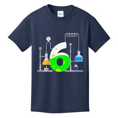 Scientist 6 Years Old 6th Birthday Experiments Science Kids T-Shirt