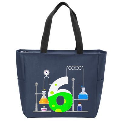 Scientist 6 Years Old 6th Birthday Experiments Science Zip Tote Bag