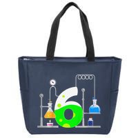 Scientist 6 Years Old 6th Birthday Experiments Science Zip Tote Bag