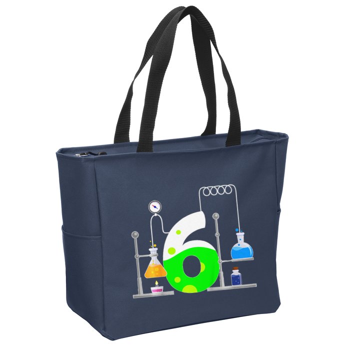 Scientist 6 Years Old 6th Birthday Experiments Science Zip Tote Bag