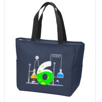 Scientist 6 Years Old 6th Birthday Experiments Science Zip Tote Bag