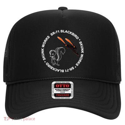 Sr 71 Blackbird High Crown Mesh Back Trucker Hat