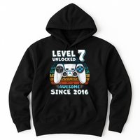 Seven 7yr BDay Son Boy Funny Gamer 7th 7 Years Old Birthday Hoodie