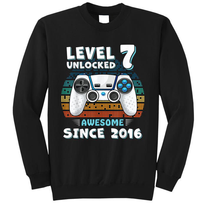 Seven 7yr BDay Son Boy Funny Gamer 7th 7 Years Old Birthday Sweatshirt