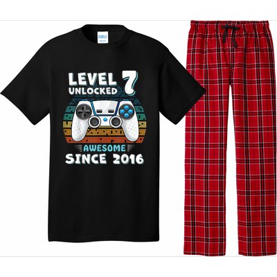 Seven 7yr BDay Son Boy Funny Gamer 7th 7 Years Old Birthday Pajama Set