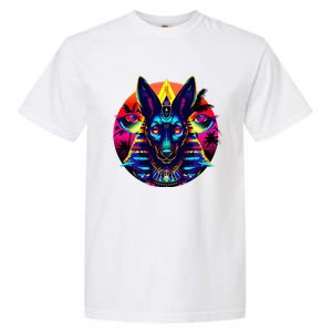 Streetwear 80s 90s Egypt Egyptian God Anubis Garment-Dyed Heavyweight T-Shirt