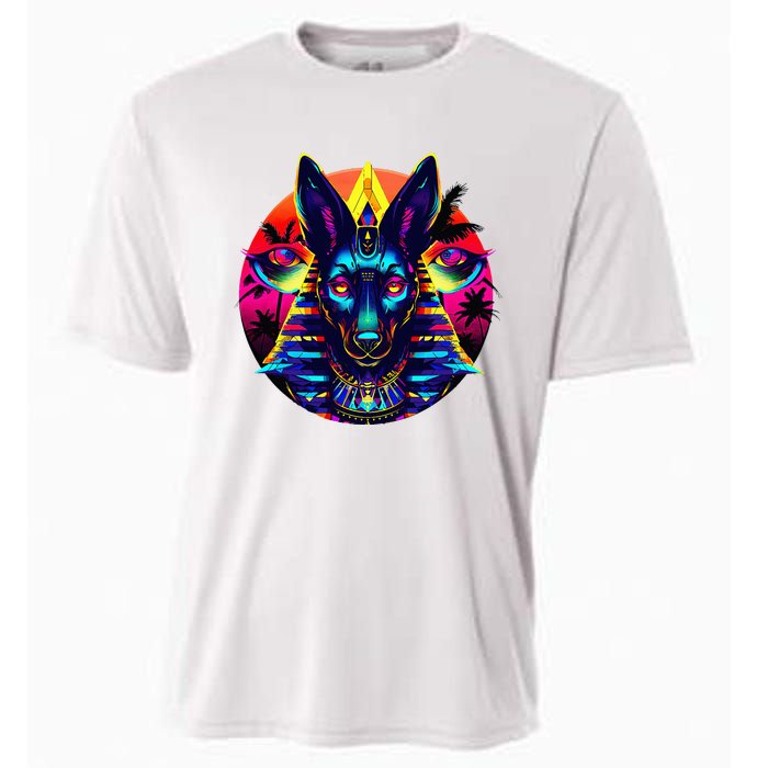 Streetwear 80s 90s Egypt Egyptian God Anubis Cooling Performance Crew T-Shirt