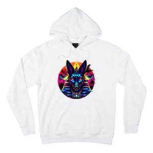 Streetwear 80s 90s Egypt Egyptian God Anubis Hoodie