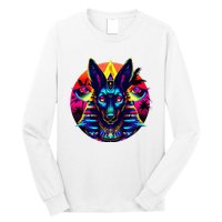 Streetwear 80s 90s Egypt Egyptian God Anubis Long Sleeve Shirt