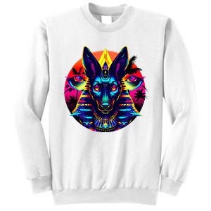 Streetwear 80s 90s Egypt Egyptian God Anubis Sweatshirt