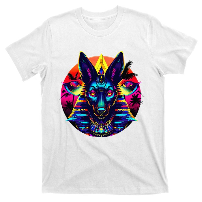 Streetwear 80s 90s Egypt Egyptian God Anubis T-Shirt