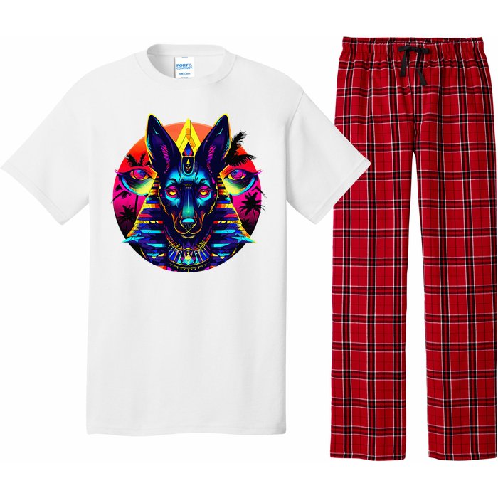 Streetwear 80s 90s Egypt Egyptian God Anubis Pajama Set