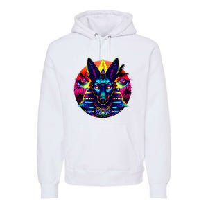 Streetwear 80s 90s Egypt Egyptian God Anubis Premium Hoodie