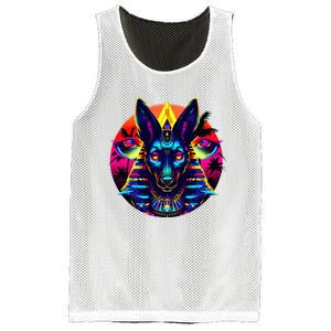 Streetwear 80s 90s Egypt Egyptian God Anubis Mesh Reversible Basketball Jersey Tank