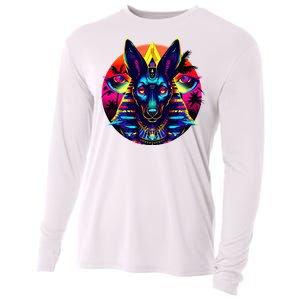 Streetwear 80s 90s Egypt Egyptian God Anubis Cooling Performance Long Sleeve Crew