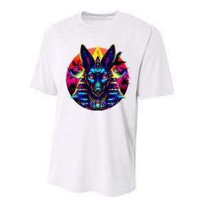 Streetwear 80s 90s Egypt Egyptian God Anubis Performance Sprint T-Shirt