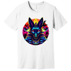 Streetwear 80s 90s Egypt Egyptian God Anubis Premium T-Shirt