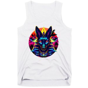 Streetwear 80s 90s Egypt Egyptian God Anubis Tank Top