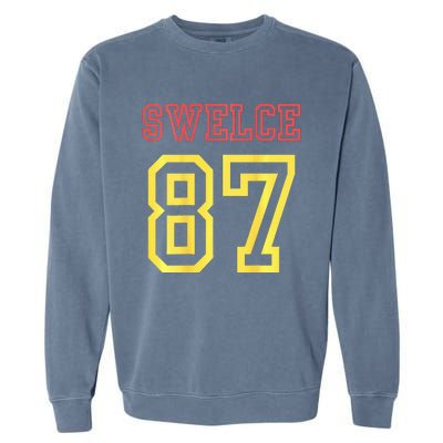 swelce 87 back design Garment-Dyed Sweatshirt