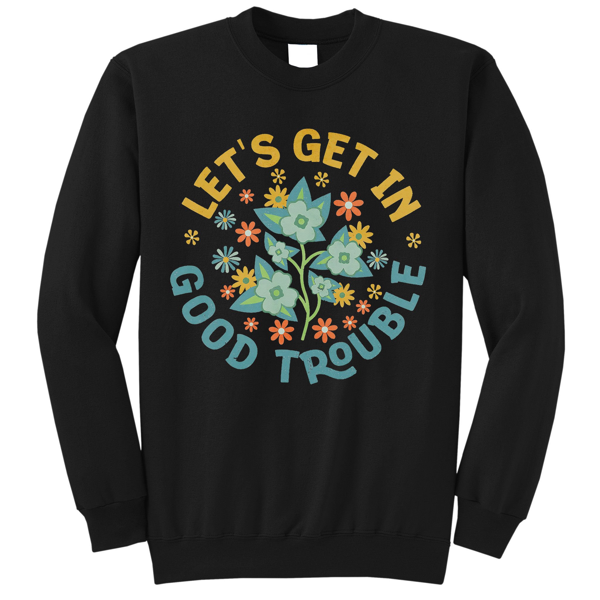 Subtle 8647 Boho Floral Resist Sweatshirt