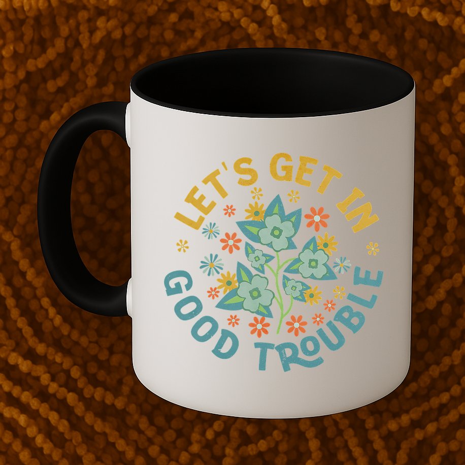Subtle 8647 Boho Floral Resist Mug