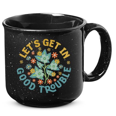 Subtle 8647 Boho Floral Resist 15oz Campfire Ceramic Mug