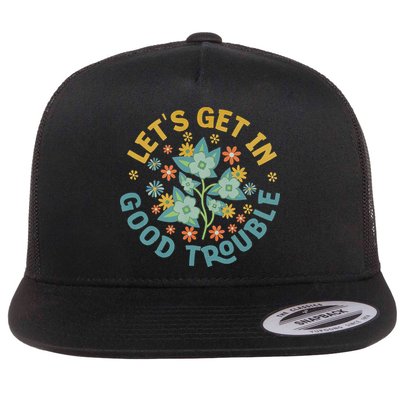 Subtle 8647 Boho Floral Resist Flatbill Hat