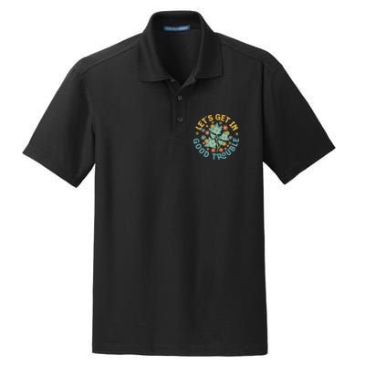 Subtle 8647 Boho Floral Resist Dry Zone Grid Polo