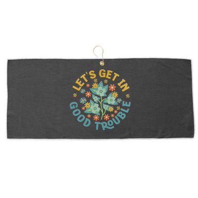 Subtle 8647 Boho Floral Resist Large Microfiber Waffle Golf Towel