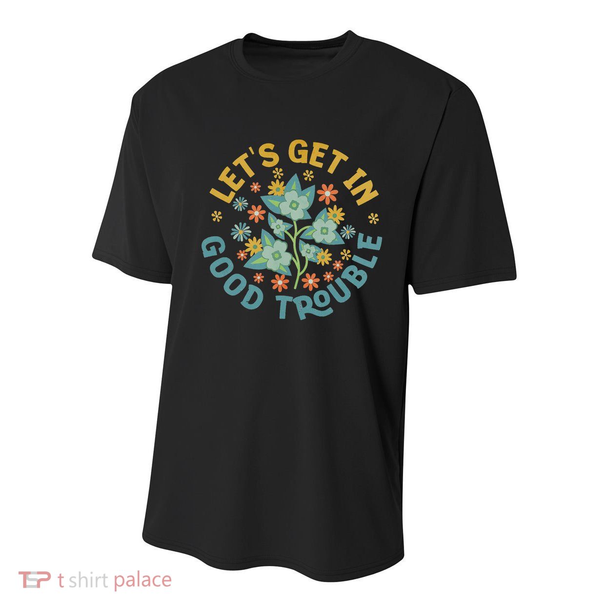 Subtle 8647 Boho Floral Resist Youth Performance Sprint T-Shirt