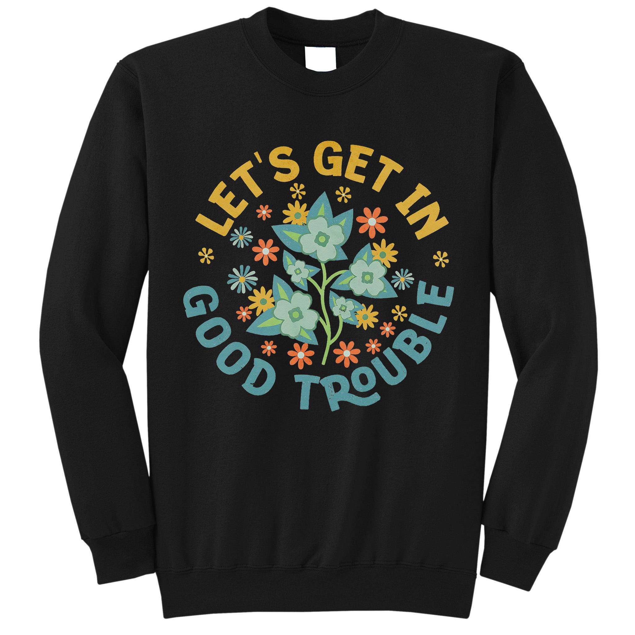 Subtle 8647 Boho Floral Resist Tall Sweatshirt
