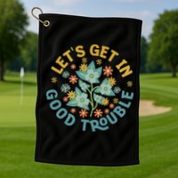 Subtle 8647 Boho Floral Resist Golf Towel