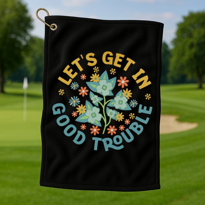 Subtle 8647 Boho Floral Resist Golf Towel