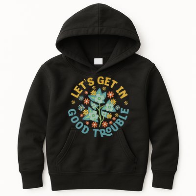 Subtle 8647 Boho Floral Resist Kids Hoodie