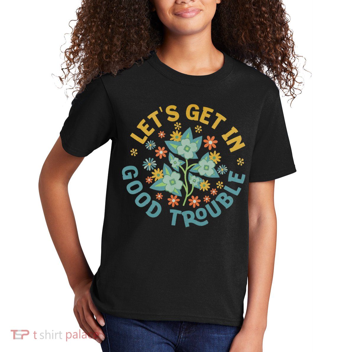 Subtle 8647 Boho Floral Resist Kids T-Shirt