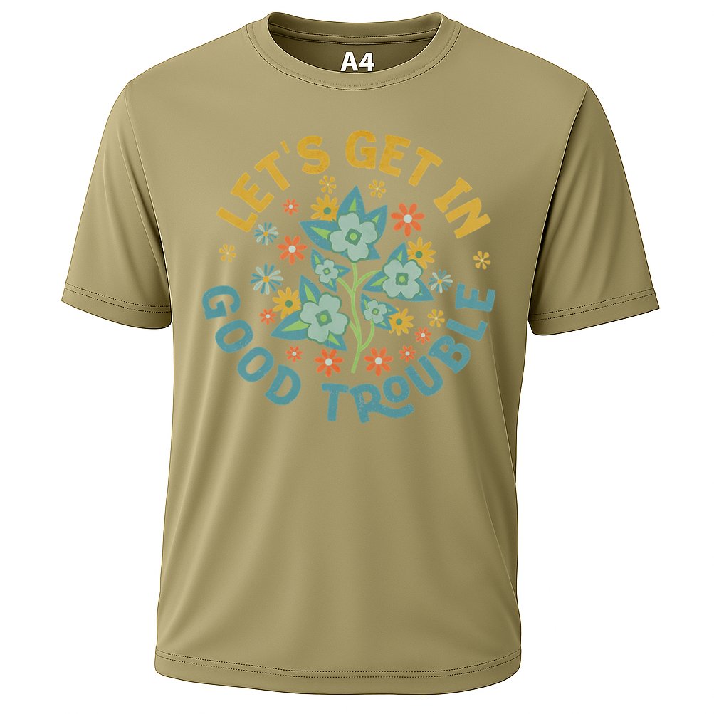 Subtle 8647 Boho Floral Resist Performance Shirt